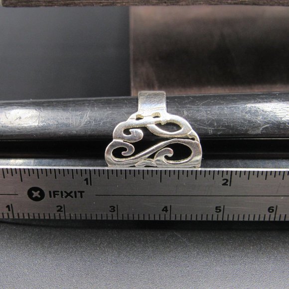 Size 8.75 Sterling Silver RSG Initial Band Ring - Picture 7 of 8